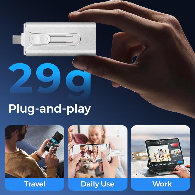 📱⚡ 50 % DE RÉDUCTION AUJOURD'HUI ! Libérez de l'espace sur votre téléphone et transférez vos photos en quelques minutes — Clé USB 4-en-1 pour iPhone, Android et PC 💾