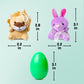 🐰60 % DE RÉDUCTION MAINTENANT ! 🥚 Œufs de Pâques pré-remplis de peluches – Douces et colorées, parfaites pour la chasse aux œufs 🐣