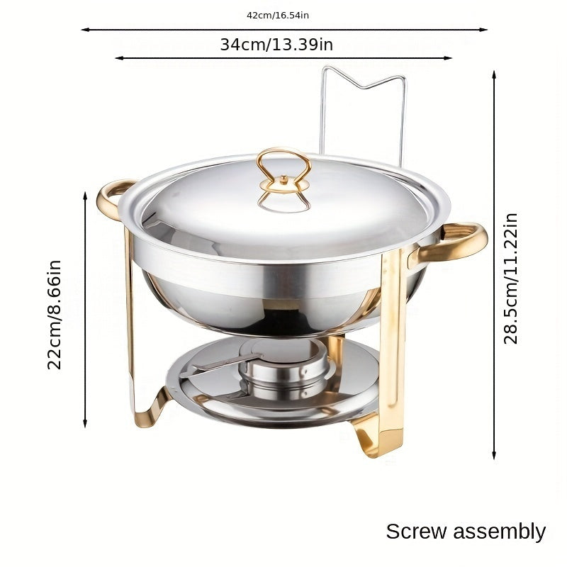 🔥 50 % DE RÉDUCTION EN CE MOMENT ! 🎄 Ensemble de buffet en acier inoxydable avec fonction de maintien au chaud – répartition homogène de la chaleur et grande durabilité, idéal pour les fêtes et les réceptions ✨