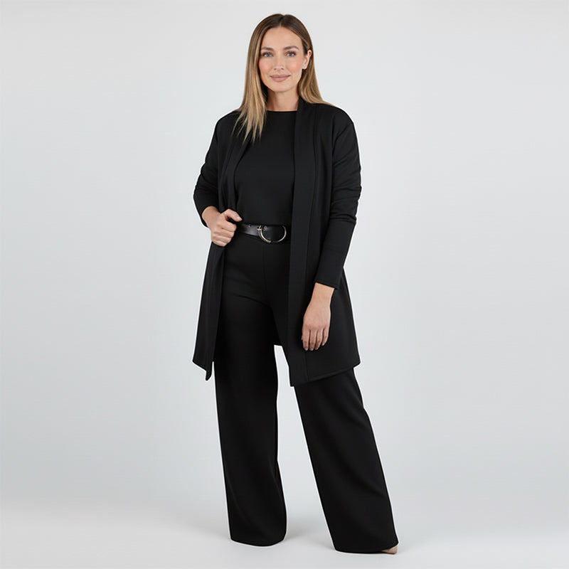 🍂Soldes d'automne🍂Elegant 3-piece set including long cardigan, top and pants💞