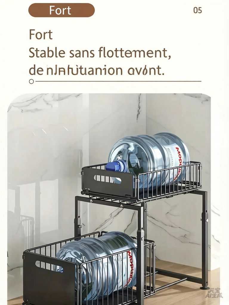 💪🥫 PROMO FLASH 50% ! Étagère Double Coulissante Organisateur de Placard – 5 Hauteurs Réglables, 2 Plateaux, Acier Carbone, Grande Capacité, Sans Installation ✨