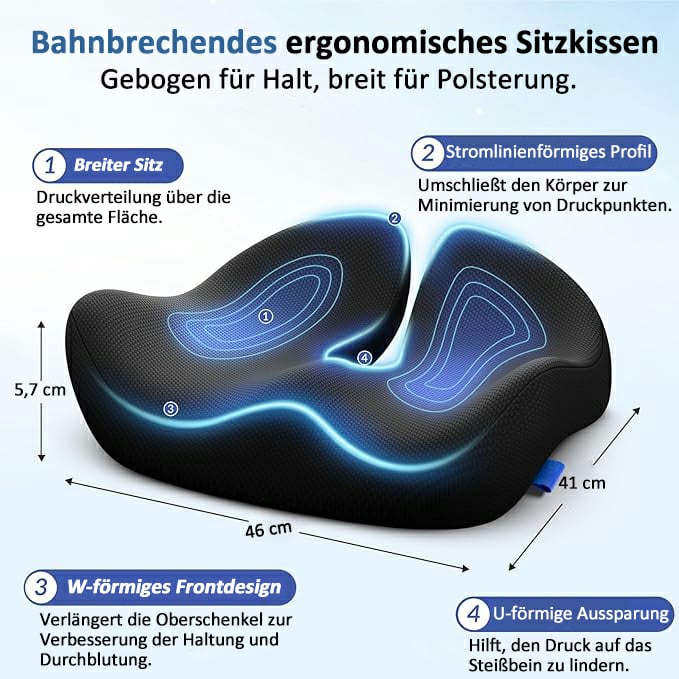 🎁Meilleur Vendeur 55 % DE RÉDUCTION🔥Coussin de siège ergonomique en mousse à mémoire de forme【🚀Livraison gratuite】
