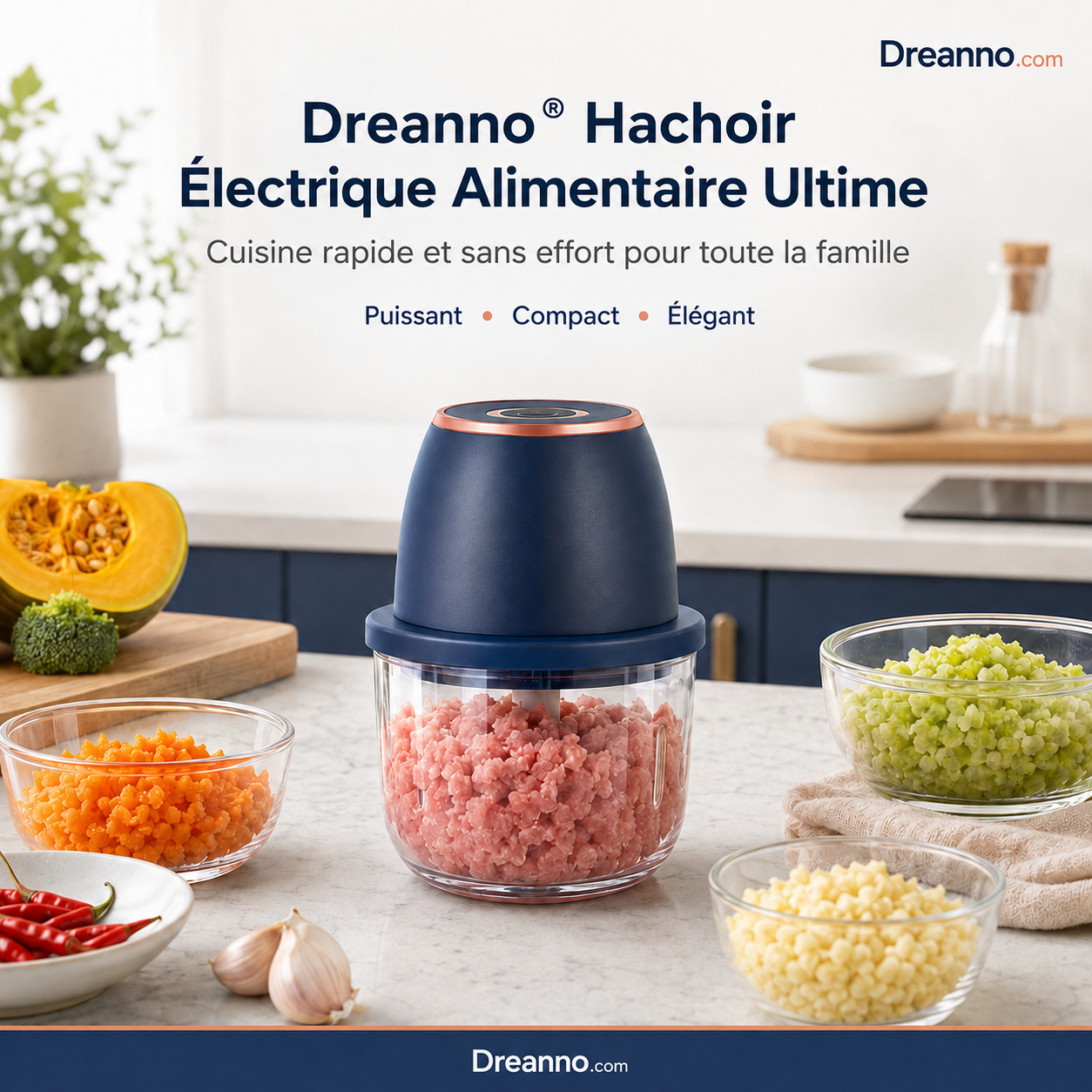 🎁NOUVEAUTÉS – 50 % DE RÉDUCTION💥 Robot ménager électrique puissant et de grande capacité | matériaux de qualité alimentaire, portable, sans fil