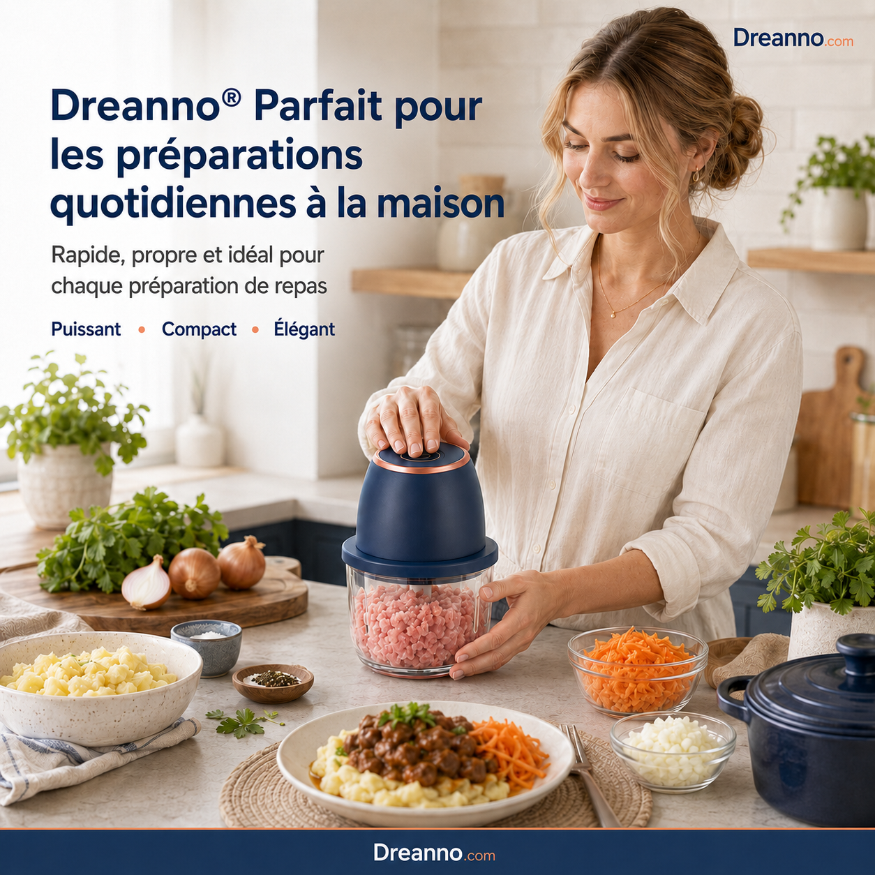 🎁NOUVEAUTÉS – 50 % DE RÉDUCTION💥 Robot ménager électrique puissant et de grande capacité | matériaux de qualité alimentaire, portable, sans fil