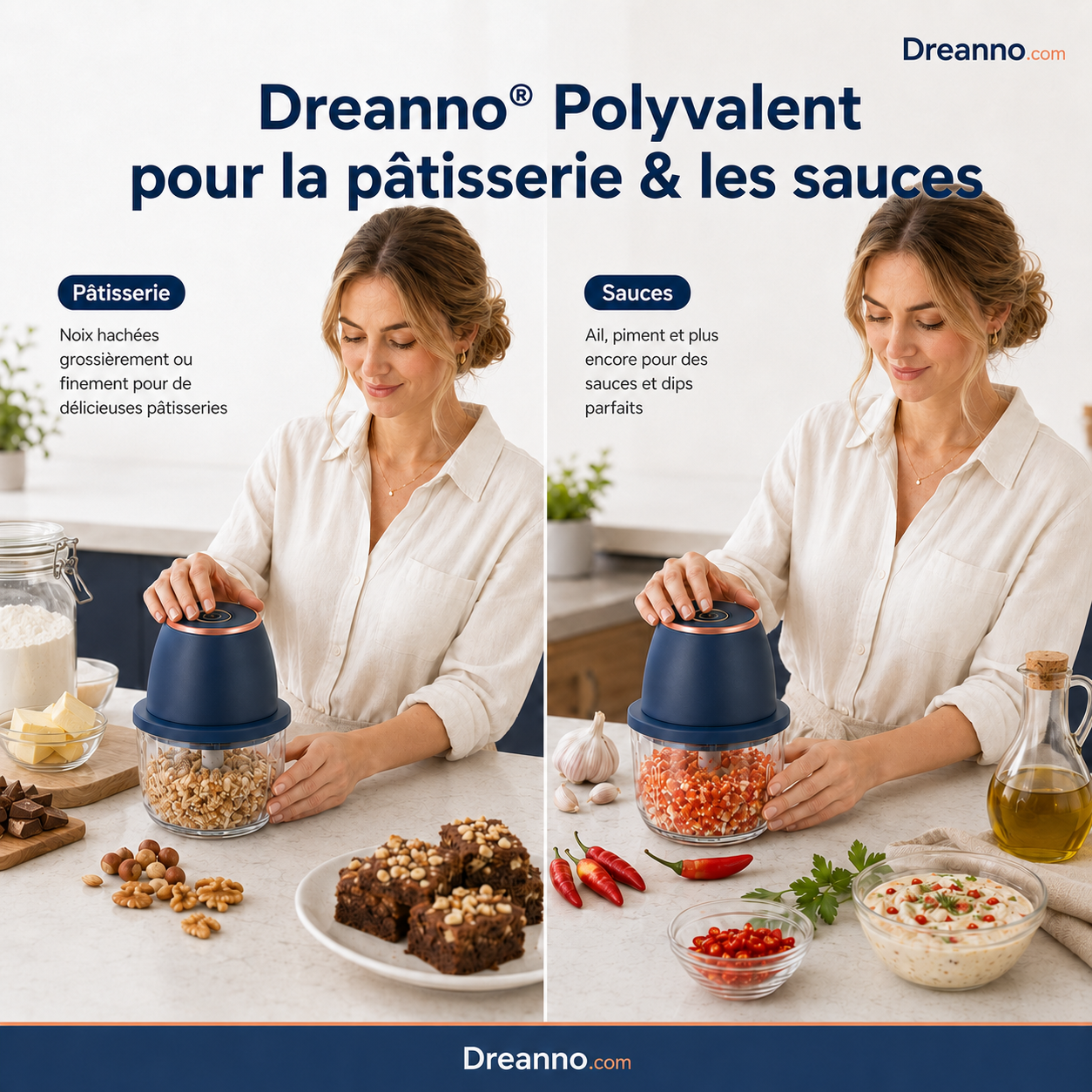 🎁NOUVEAUTÉS – 50 % DE RÉDUCTION💥 Robot ménager électrique puissant et de grande capacité | matériaux de qualité alimentaire, portable, sans fil