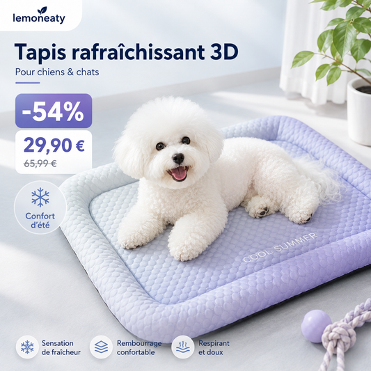 🐾 OFFRE LIMITÉE -50%🐶❄️ Offrez-leur une Sieste Fraîche – Coussin Gel Respirant 3D
