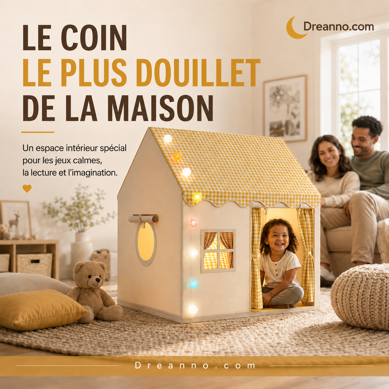 📢🏰 PROMO FLASH 50% ! Château Tente de Jeu pour Enfants – Espace Ludique, Pliable, Idéal Intérieur & Extérieur ✨