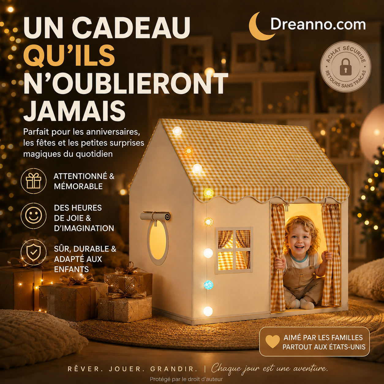 📢🏰 PROMO FLASH 50% ! Château Tente de Jeu pour Enfants – Espace Ludique, Pliable, Idéal Intérieur & Extérieur ✨