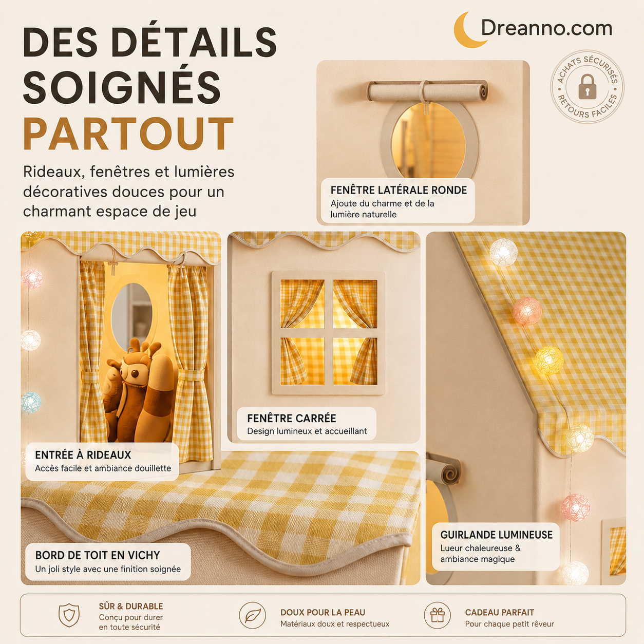 📢🏰 PROMO FLASH 50% ! Château Tente de Jeu pour Enfants – Espace Ludique, Pliable, Idéal Intérieur & Extérieur ✨