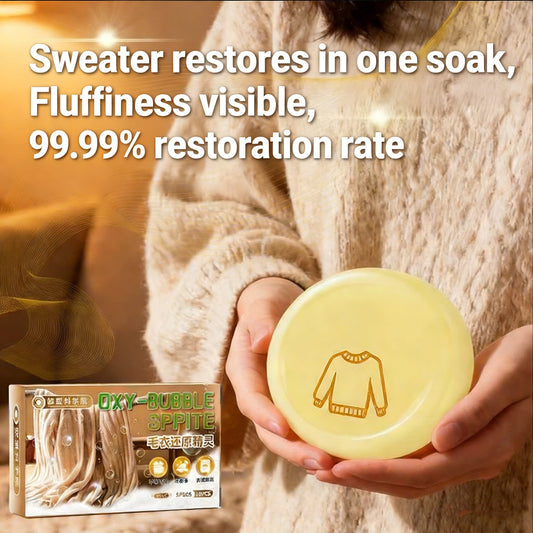 🧶 60 % DE RÉDUCTION MAINTENANT ! ⚗️ Comprimés rénovateurs pour pulls – Anti-rétrécissement, redonnent de la douceur et préservent les couleurs 🧺