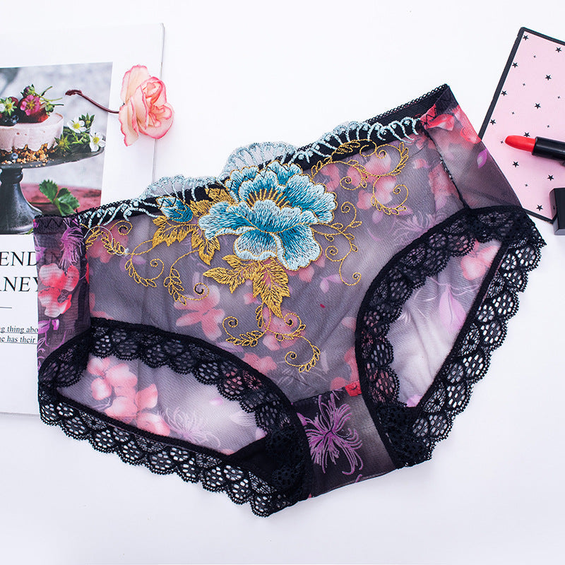 🌸ACHETEZ 7 OBTENEZ 7 GRATUITEMENT🌸Culotte en coton antibactérien avec broderie en dentelle