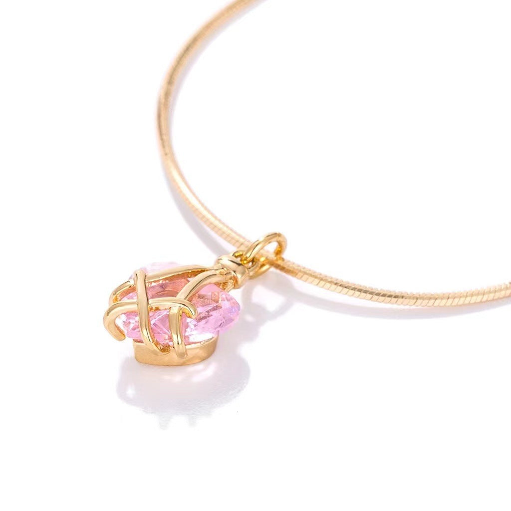 ✨️55% de réduction✨️Né pour l'amour, votre vie : pendentif cœur en cristal💖