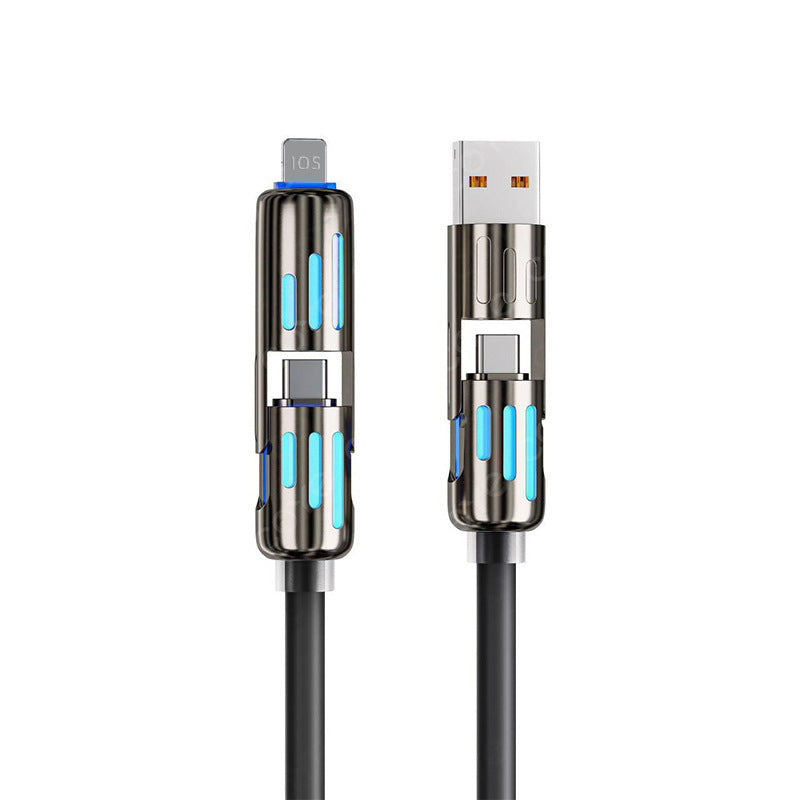 🔥 Câble de charge USB 4-en-1 mFish charge rapide MAX 240W