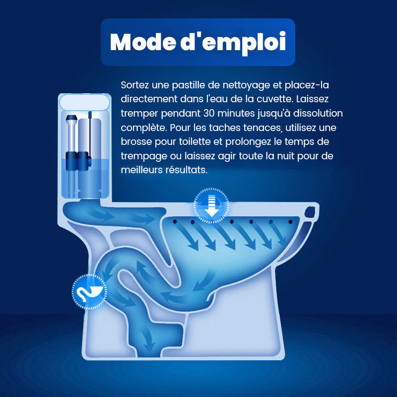 ✨Achetez plus, obtenez plus gratuitement✨🚽 Comprimés effervescents de nettoyage des toilettes - décontamination, tartre urinaire, alcali urinaire et élimination des odeurs