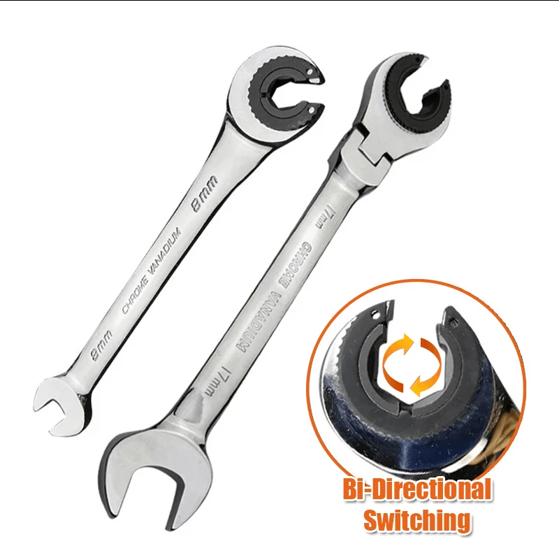 🎉Promotion Black Friday : 50 % de réduction🔥🔧Clé à cliquet à tube ouvert (tête fixe et tête flexible 2 en 1)
