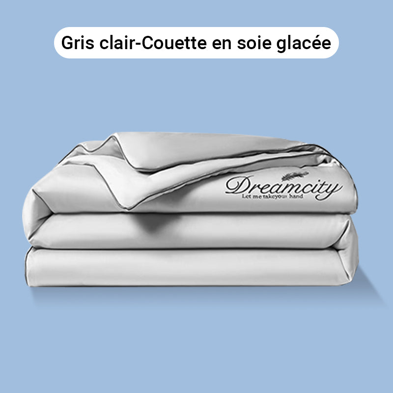 🛏Meilleurs prix pour l'été❄️Parure de lit quatre pièces en velours de haute qualité💕Confortable et rafraîchissant(🚀55% de réduction)