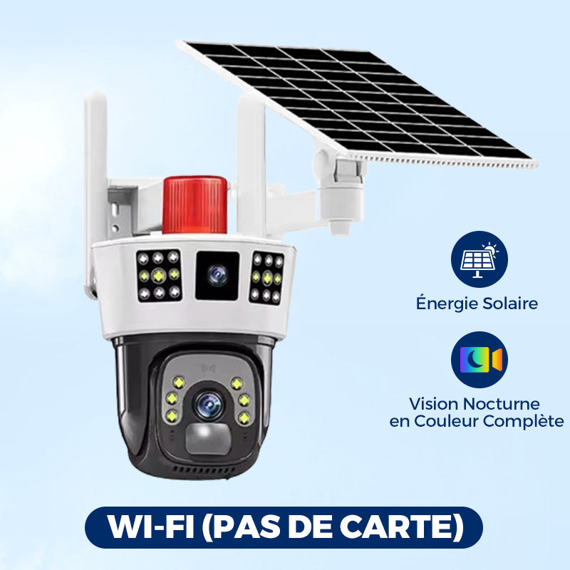 🔥Vente à Chaud🔥Caméra de Sécurité Intelligente Alimentée par Solaire à 360°