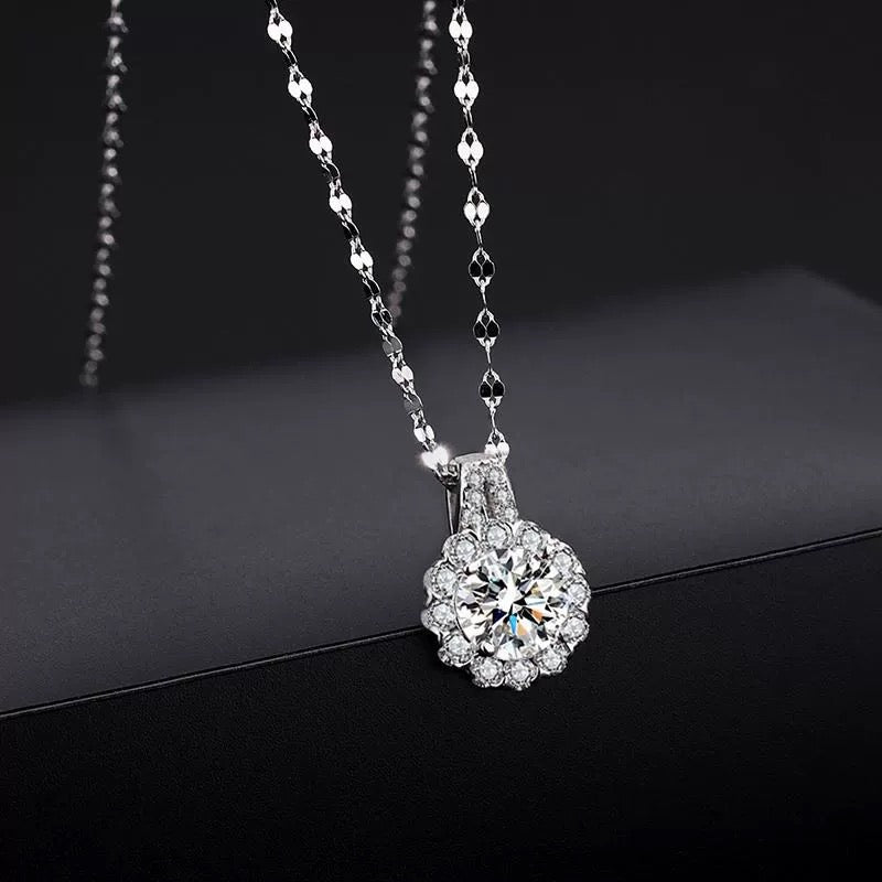 🔥50% de réduction💕 Collier pendentif tournesol moissanite