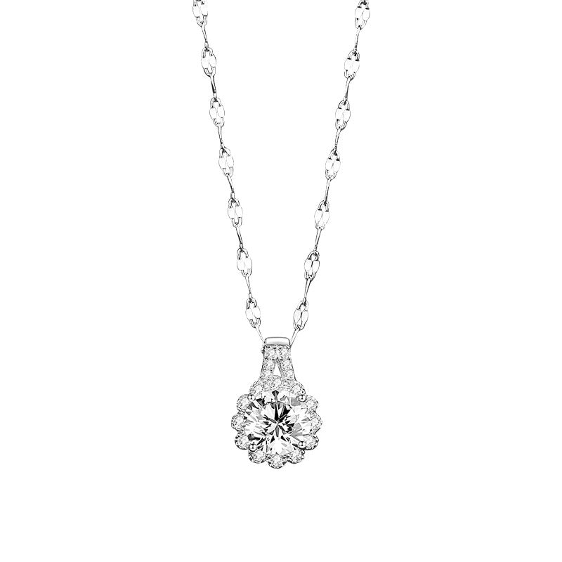 🔥50% de réduction💕 Collier pendentif tournesol moissanite