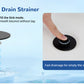 Filtre de vidange 3-en-1 amélioré Hibbent pour lavabo, bouchon à ressort universel, panier à cheveux amovible en acier inoxydable, bouchon de lavabo de 1,1 à 2,36 pouces, cartouche en laiton, noir mat
