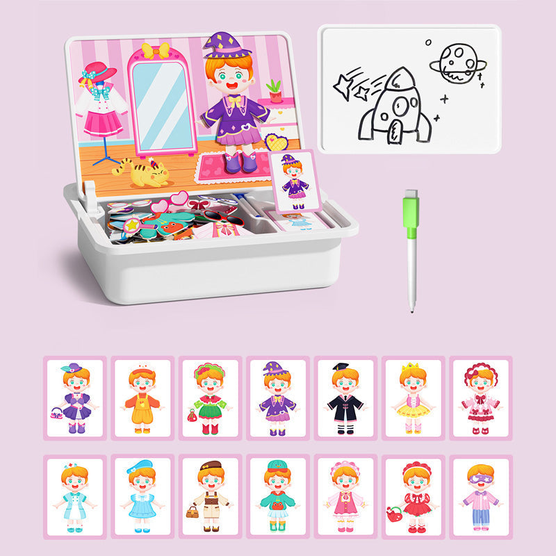 🧩 55% DE RÉDUCTION ! 🎨 Boîte à Puzzle Magnétique Enfant - Jeu Éducatif avec Planche à Dessin et Pièces Colorées 🖍️📦