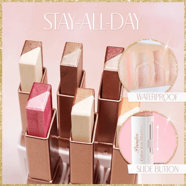 🎉 60 % DE RÉDUCTION ! ✨ LOT DE 6 FARDS À PAUPIÈRES BICOLORES EN STICK – FARD À PAUPIÈRES À PAILLETTES DÉGRADÉ