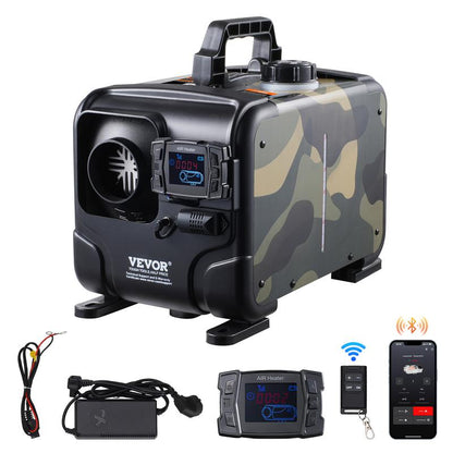 🔈🔈60 % DE RÉDUCTION !!🌡️Chauffage diesel 8 kW, chauffage d'air diesel tout-en-un 12 V/24 V, contrôle par application Bluetooth, télécommande et affichage, alarme CO, chauffage rapide💨