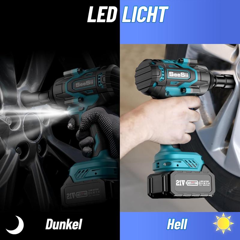 🔧⚡ PROMO FLASH 50% ! Clé à Chocs sans Fil Professionnelle 1000 Nm – Double Batterie 4,0 Ah, Moteur sans Balais, Compacte & Robuste, Parfaite pour Atelier & Bricolage Pro 🚗💪