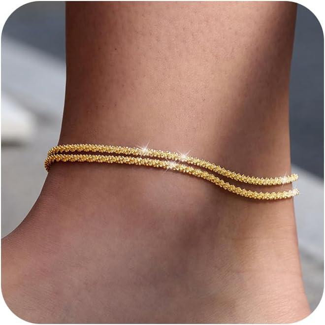 💜DERNIER JOUR -50% de réduction💜Délicat bracelet de cheville étanche en couches