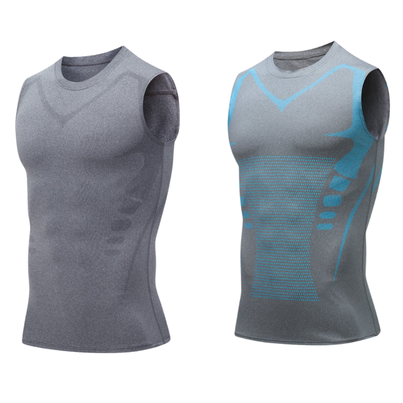 🔥 50 % DE RÉDUCTION ! 💪 Gilet Ionic Shaping – Compression et refroidissement – Remodelage du corps – Sans manches – Invisible sous les vêtements 🕶️
