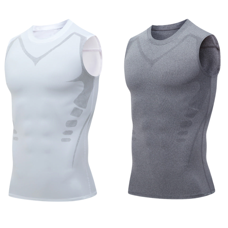 🔥 50 % DE RÉDUCTION ! 💪 Gilet Ionic Shaping – Compression et refroidissement – Remodelage du corps – Sans manches – Invisible sous les vêtements 🕶️
