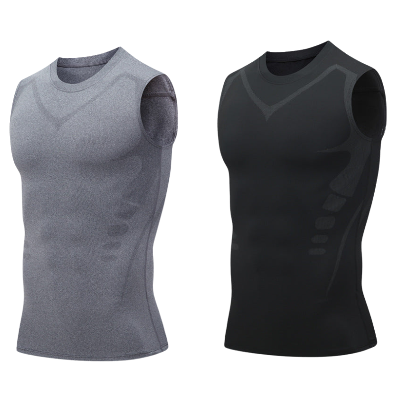 🔥 50 % DE RÉDUCTION ! 💪 Gilet Ionic Shaping – Compression et refroidissement – Remodelage du corps – Sans manches – Invisible sous les vêtements 🕶️