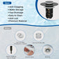 Filtre de vidange 3-en-1 amélioré Hibbent pour lavabo, bouchon à ressort universel, panier à cheveux amovible en acier inoxydable, bouchon de lavabo de 1,1 à 2,36 pouces, cartouche en laiton, noir mat