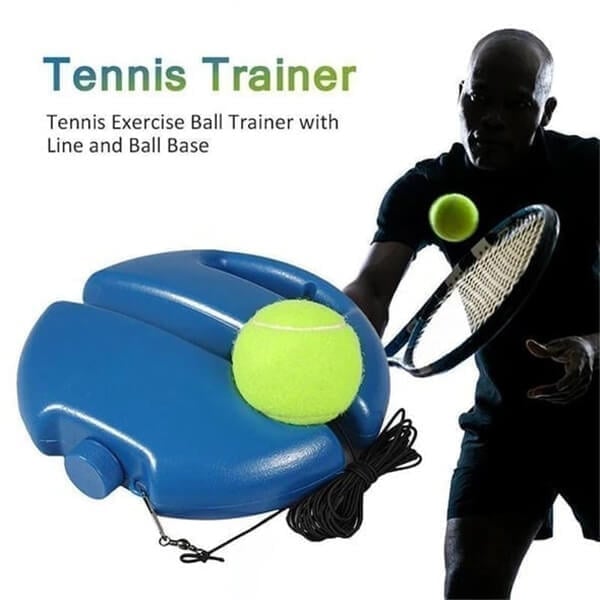 🎾 Entraîneur de tennis portable | Socle à remplir de sable ou d'eau pour une bonne stabilité · Conçu avec une lanière · Léger et facile à transporter | Entraînement individuel · Parc en plein air · Activité parent-enfant