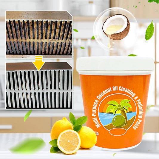 Pâte de nettoyage 🌿 & de polissage ✨ multi-usages à l'huile de coco 🥥💚