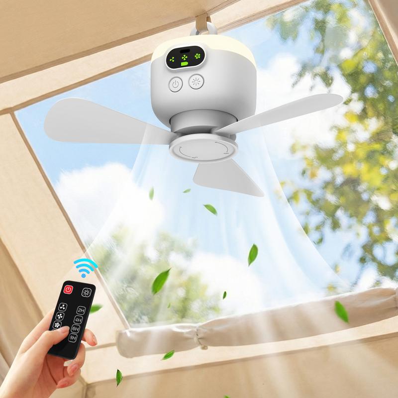 📢📢50 % DE RÉDUCTION !! ⏰Ventilateur de plafond rechargeable avec éclairage LED🌬️✨