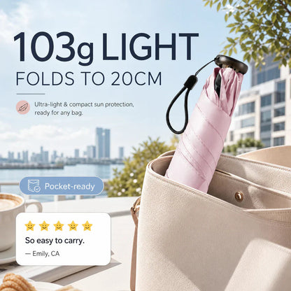 ✨ Dites adieu aux parapluies encombrants – Une protection ultra-légère contre le soleil et la pluie, idéale pour vos déplacements ! ✨