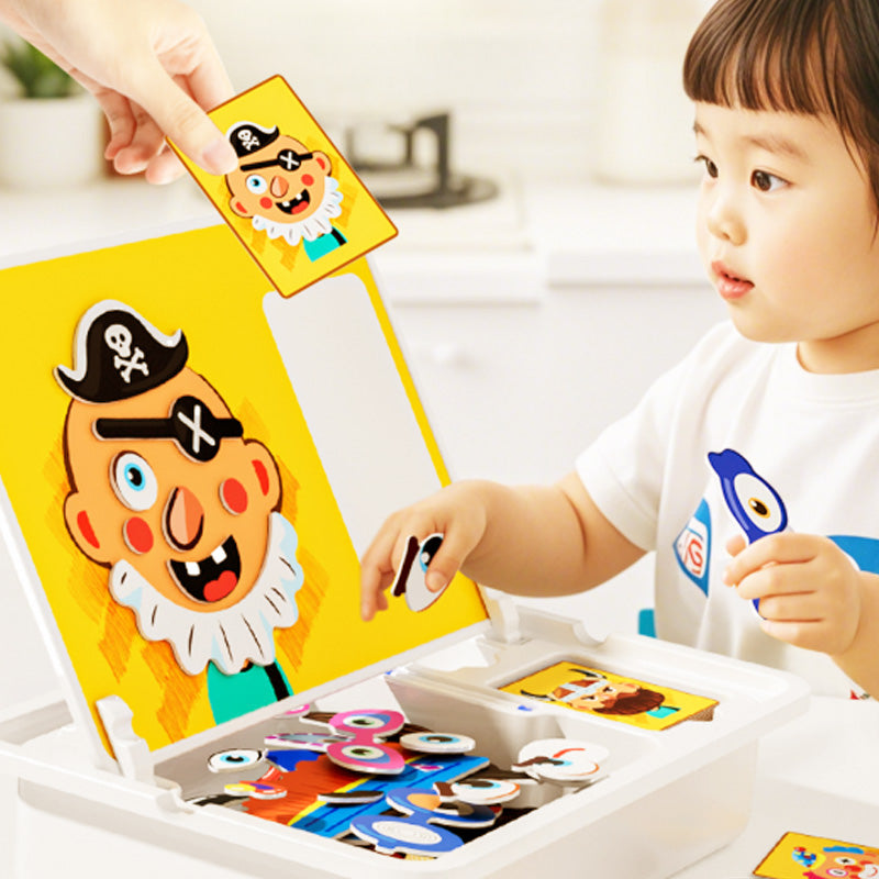 🧩 55% DE RÉDUCTION ! 🎨 Boîte à Puzzle Magnétique Enfant - Jeu Éducatif avec Planche à Dessin et Pièces Colorées 🖍️📦