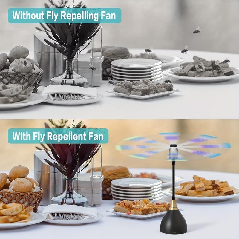 🌀 50% DE RÉDUCTION ! Ventilateur répulsif intelligent anti-mouches – USB/Batterie, silencieux, portable – sans mouches partout. 🏡✅