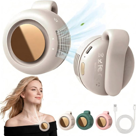 🌀50 % DE RÉDUCTION🌿 Ventilateur sans pales | Rotation à 360° · À clipser ou à suspendre · Ultra-léger et portable · Recharge rapide en 1 h 30 avec une grande autonomie · 3 vitesses