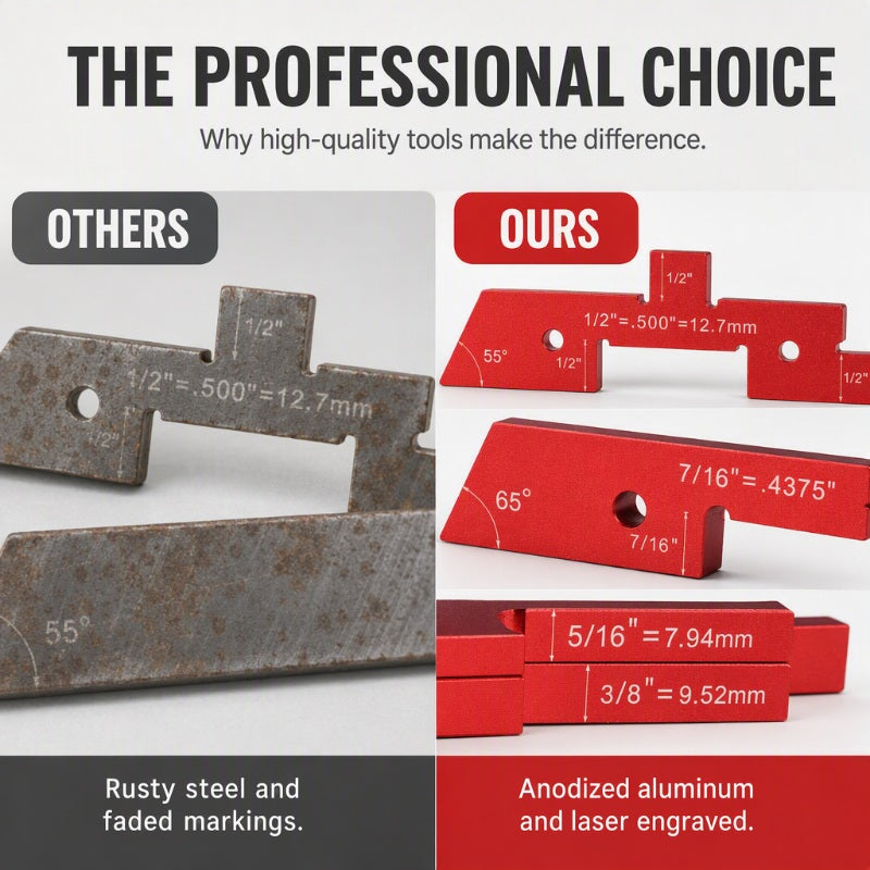 🔧 -50% 📏 Cales de Réglage en Alliage d'Aluminium pour Travail du Bois – Jauges de Précision pour Scie et Fraiseuse