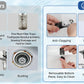 Filtre de vidange 3-en-1 amélioré Hibbent pour lavabo, bouchon à ressort universel, panier à cheveux amovible en acier inoxydable, bouchon de lavabo de 1,1 à 2,36 pouces, cartouche en laiton, noir mat