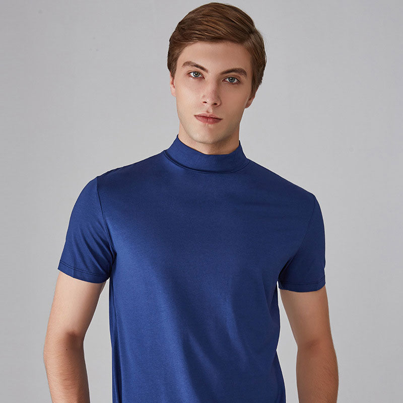 🔈🔈Offre spéciale 2026 - 60 % de réduction 🎁 T-shirt col montant coupe slim pour homme