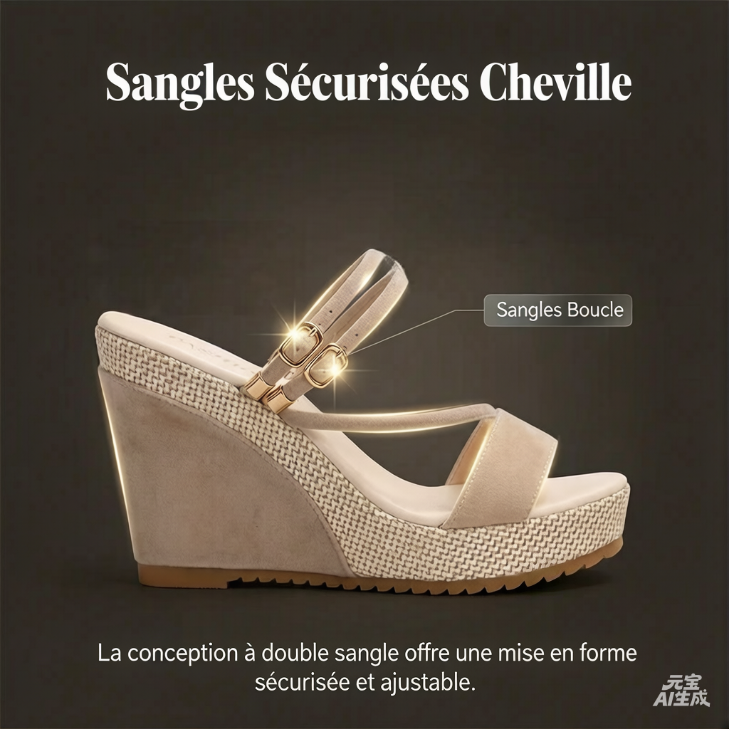 👡 50 % DE RÉDUCTION ! ☀️ Sandales à talons compensés pour femmes – Confortables, stables et élégantes – idéales avec une robe d'été, un short ou pour une journée en ville – semelle amortissante pour les longues promenades 🌸