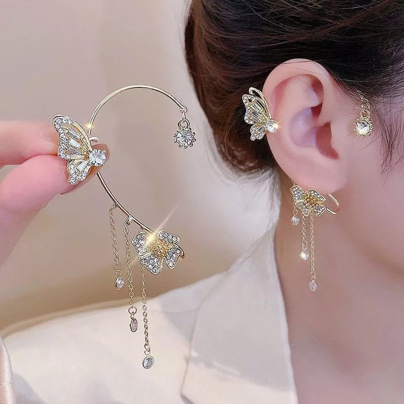 Boucles D'oreilles En Porcelaine Fleurie - Style Vintage, Hypoallergénique, Pour Femme - 1.6 Cm