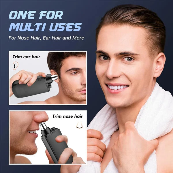 ⚡ OFFRE À DURÉE LIMITÉE : 50 % DE RÉDUCTION ! Tondeuse électrique rechargeable pour poils du nez, appareil de soins pour hommes portable et sûr, à tête ronde