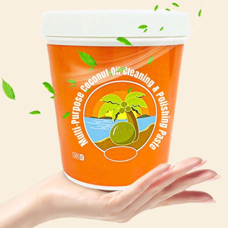 Pâte de nettoyage 🌿 & de polissage ✨ multi-usages à l'huile de coco 🥥💚