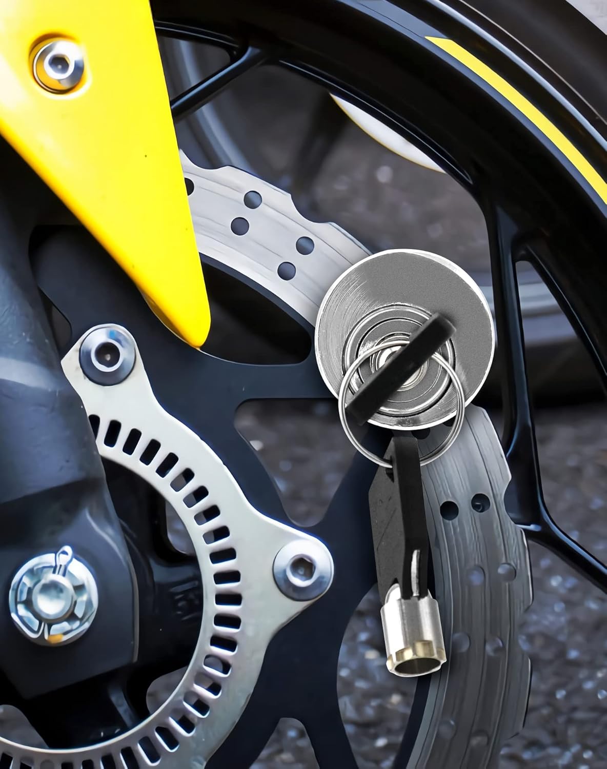 🎃Offre spéciale Halloween🎁 50 % DE RÉDUCTION! 🔒🏍️ Serrure à disque antivol pour motocyclette ✨