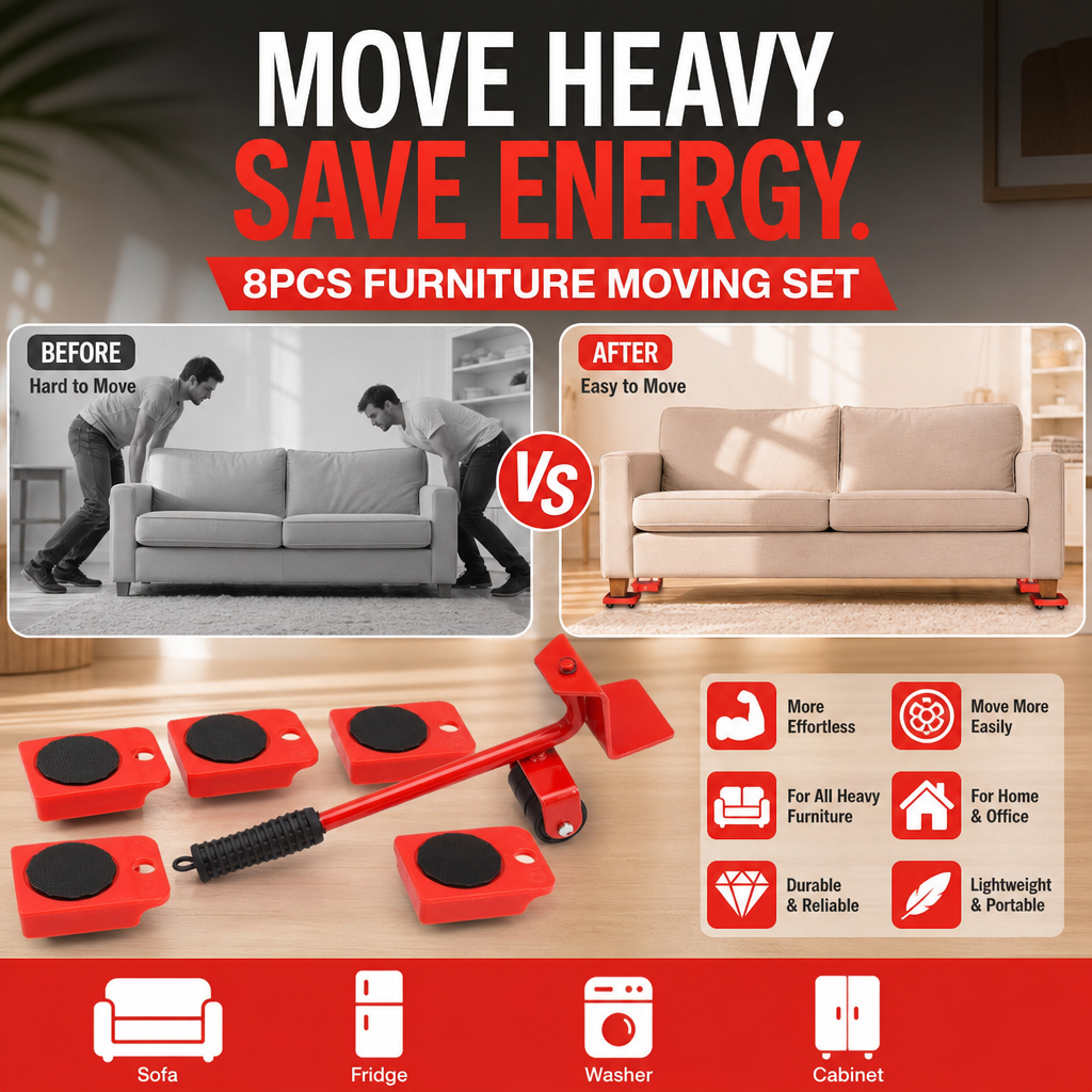 🪑 50 % DE RÉDUCTION ! 💪 Dispositif pour déplacer des meubles – patins et système de levage pour meubles lourds ✨