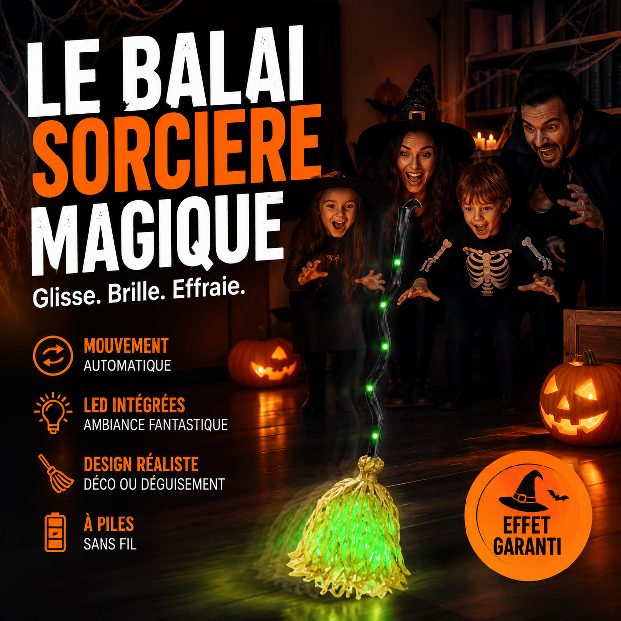 🎉 Soldes 2026 — Plus de 23 900 vendus!🔥 Décoration de Balai de Sorcière Électrique pour Hallow
